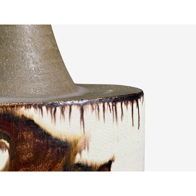 Bj Keramik, Large Table Lamp, Brown Stoneware, Denmark, 1960's For Sale - Image 12 of 12