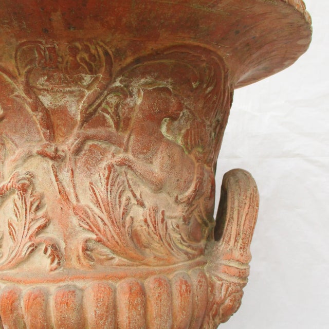 Garden Planter Italian Terra Cotta Classical Urn For Sale In New York - Image 6 of 12