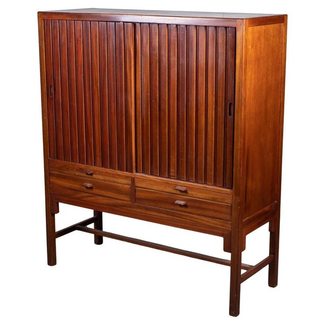 Mahogany Cabinet attributed to Hans J. Wegner, Denmark, 1950s For Sale - Image 9 of 9