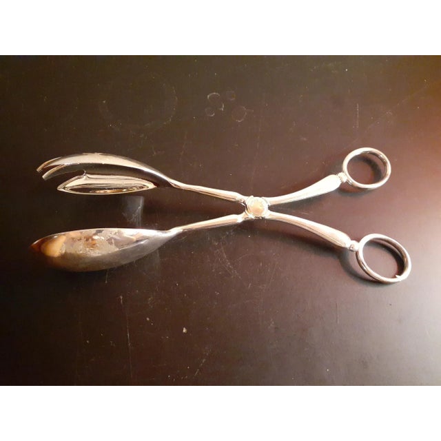 1960s Silverplated Salad Serving Tongs For Sale In Dallas - Image 6 of 6