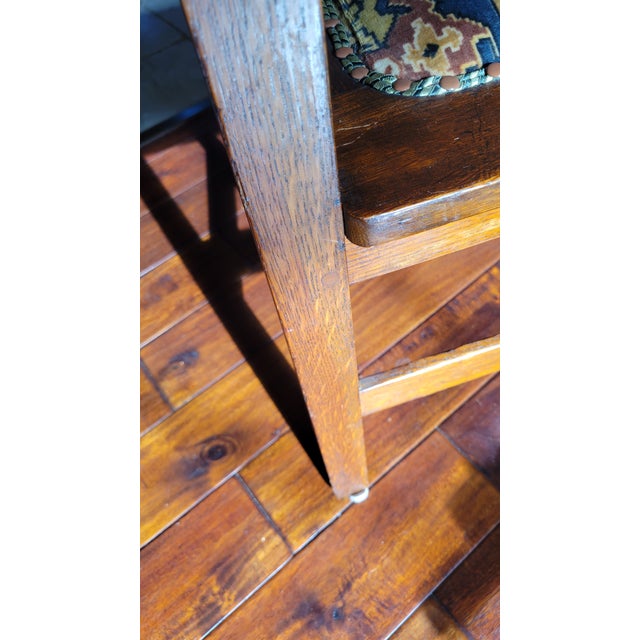 1910s Antique Charles Limbert Oak Chair For Sale - Image 10 of 12