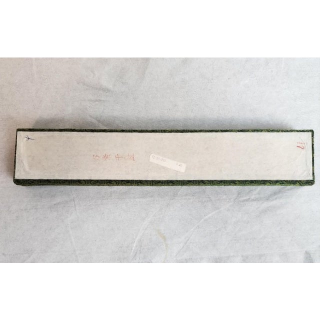 Vintage Huzhou Chinese Calligraphy Brushes in Silk Box - Set of 4 For Sale - Image 15 of 17