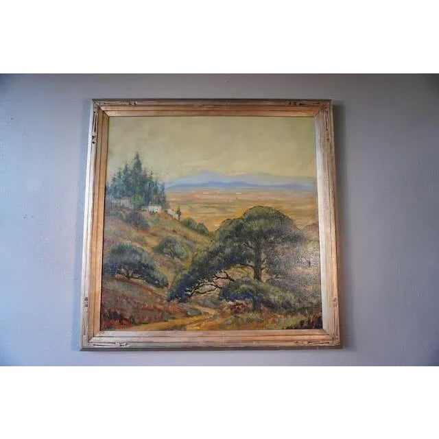 Figurative 1930s Henry Lovins - Misty Weather, San Fernando Valley - Oil on Canvas For Sale - Image 3 of 7