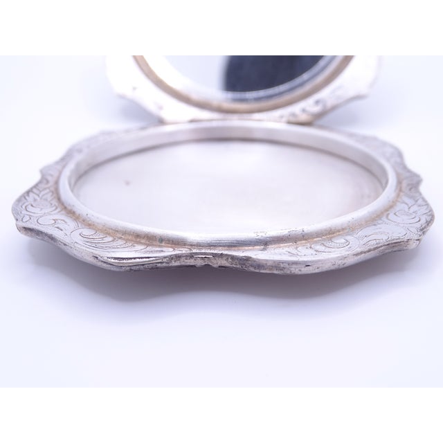 Art Nouveau Powder with Mirror and Silver Plate, France, 1890s For Sale - Image 16 of 18