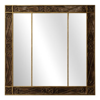 Large Handcrafted Mirror, 1950s-1960s For Sale