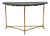 LaBarge, German Modern, Demilune Console Table, Brass, Glass, Germany, 1970s For Sale