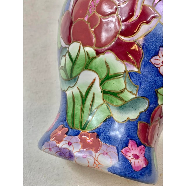 Vintage Blue Floral Ginger Jar For Sale - Image 10 of 13