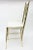 Metal Vintage Italian Chiavari Faux Bamboo Brass and Upholstered Side Chair Restored MCM For Sale - Image 7 of 10