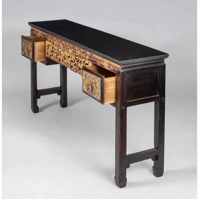 Late 19th Century Late 19th Century Antique Chinese Carved Altar Table or Console For Sale - Image 5 of 11
