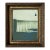 “Serenity Pines" Green Abstract Art in Antique Frame, Transitional Living Room Art by JTS For Sale