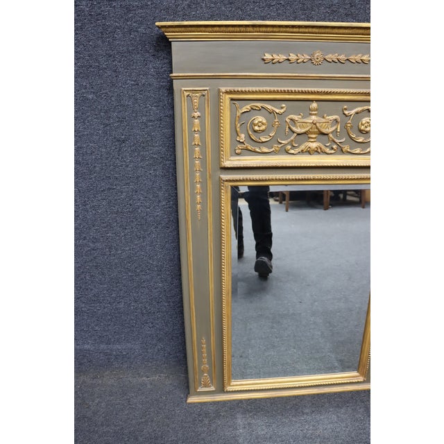 Late 20th Century Carvers’ Guild Trudeau Neoclassical Gilt Mirror For Sale - Image 5 of 11