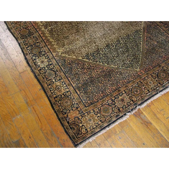 1900 - 1909 Antique Sarouk Small Scatter Size Wool Ivory Rug For Sale - Image 5 of 5