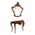 Mid-Century French Rococo Console Table & Matching Wall Mirror Set – Hand-Painted & Signed by H. Breckelschmidt For Sale