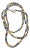 1990s Stefanie Wolf 60” Very Long Artisan Strand "Picasso" Finish Rectangular Glass Tile Bead Necklace For Sale