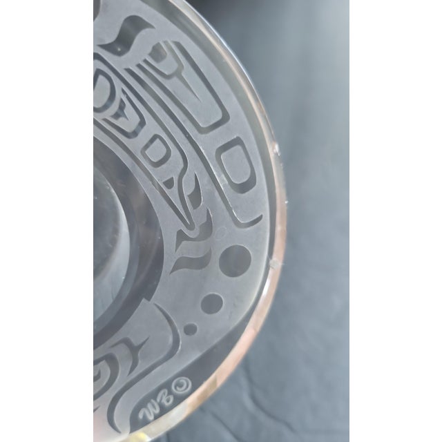Indigenous Wade Baker Etched Crystal For Sale - Image 4 of 9