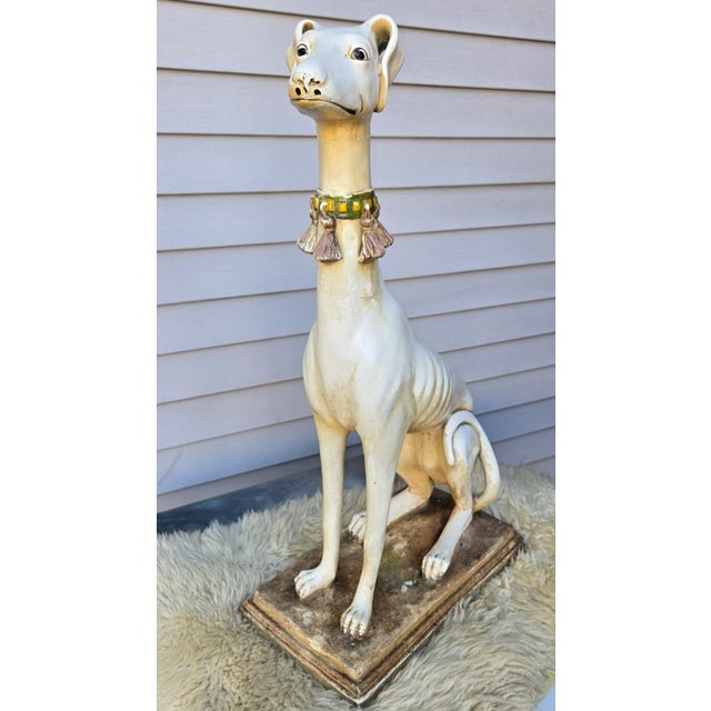 I believe this statue is composed of a tough plaster composite. They labeled it as Marwal. There is an impression of the...