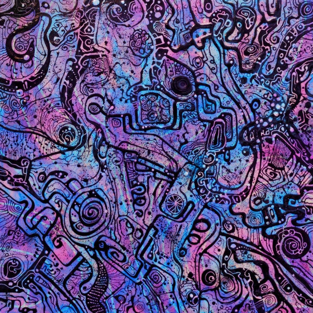 This is a one-of-a-kind original abstract painting by San Diego artist, Alexander Arshansky. Its dimensions are 20" x 20"...