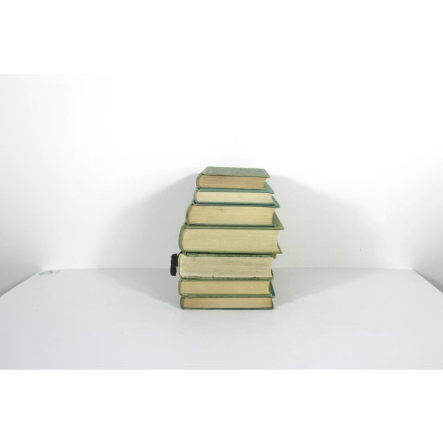 Curated 1960s Green Books With Linen Covers Set of 7 For Sale - Image 6 of 9