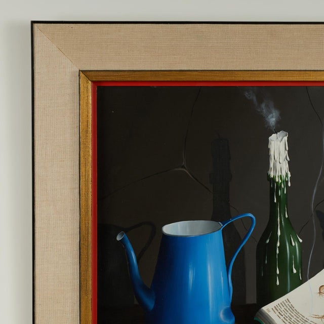 Vintage Still Life Painting With Kitten by Alfano Dardari For Sale - Image 4 of 11