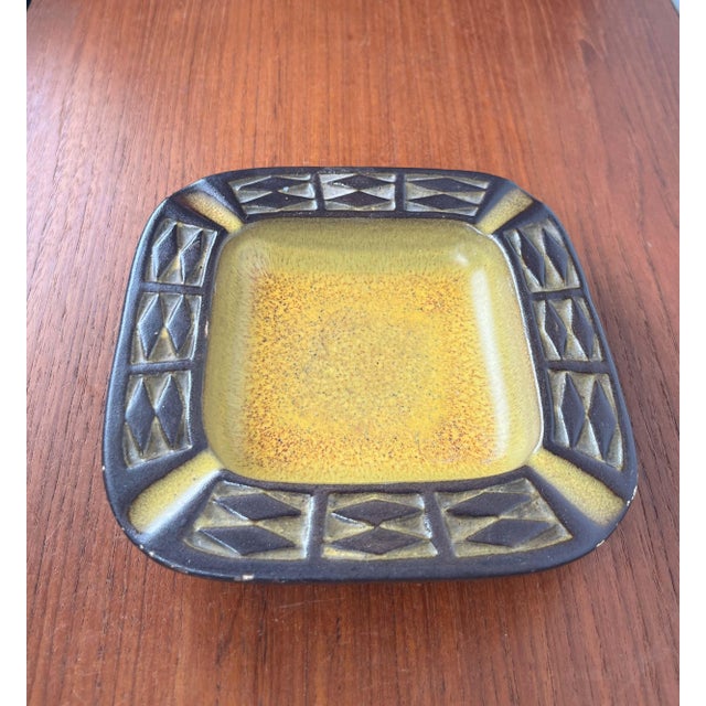 Ceramic Mid-Century Modern Yellow Danish Studio Pottery Ashtray Bowl from Frank Keramik, 1960s For Sale - Image 7 of 18