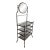 Steel and Brass Etagere With Bevelled Mirror Circa 1930 For Sale