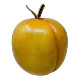 Colossal 10.5" Vintage 1970s Hand-Carved Wood Peach Sculpture - Costa Rica For Sale