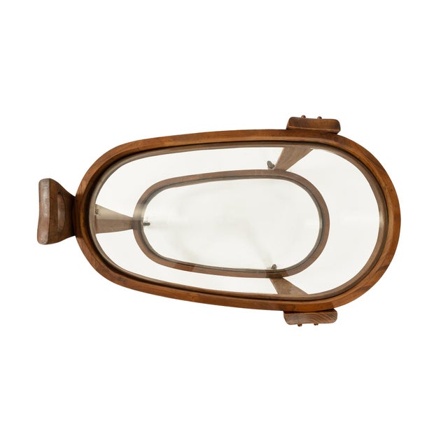 Kenneth Ludwig Chicago Oval Entertainment Bar Cart For Sale - Image 4 of 9