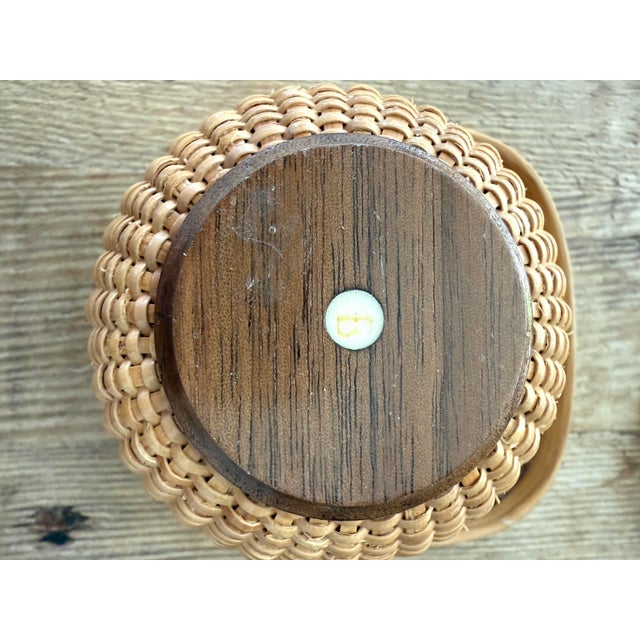 Nantucket Woven Basket Signed For Sale - Image 9 of 9