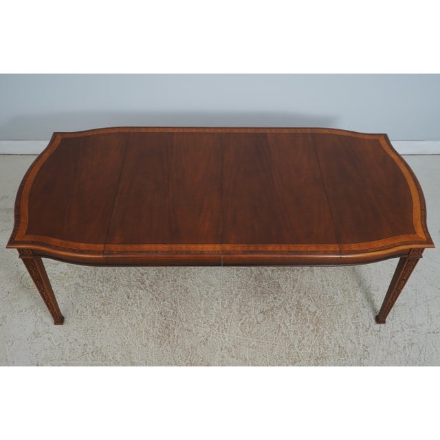 Henredon Chippendale Mahogany Dining Room Breakfast Table For Sale - Image 13 of 18