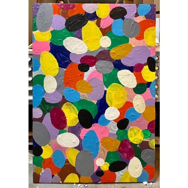 Jin Junjie, Large Chinese Contemporary Abstract Colorful Carved Oil Painting Jin Junjie, 2018 For Sale In Miami - Image 6 of 15