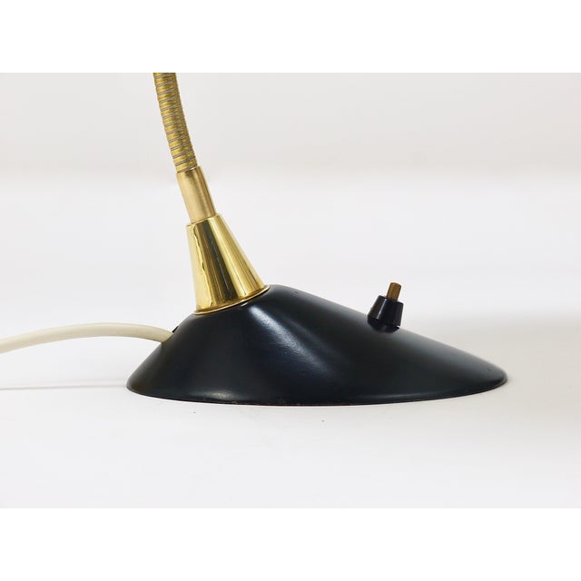 Black Mid-Century Brass Table Lamp, 1950s For Sale - Image 8 of 18