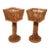 Vintage MCM Natural Rattan Plant Stands-Set of 2 For Sale