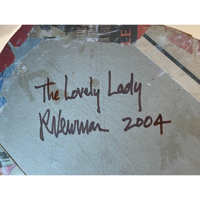 Tan Signed Paper Mache Sculpture, Lovely Lady, by R. Newman For Sale - Image 8 of 8