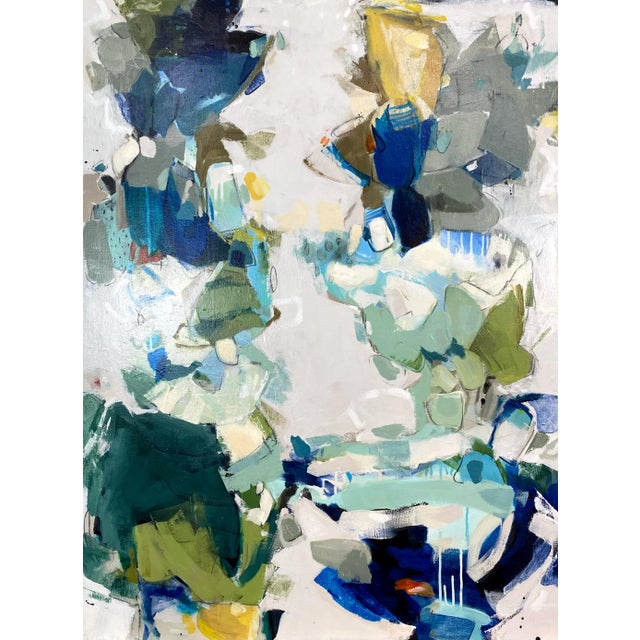 “A Little Sentimental (Thank You for the Butterflies)” Contemporary Abstract Mixed-Media Painting by Gina Cochran For Sale