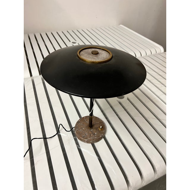 Mid-Century Modern Vintage Flying Saucer Table Lamp, 1950's For Sale - Image 3 of 5