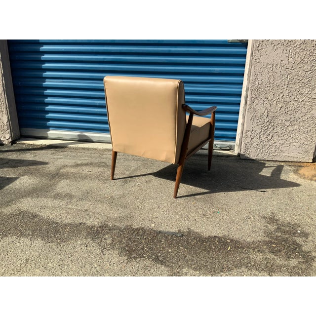 1960s 1960s Mid-Century Leather Lounge Chair For Sale - Image 5 of 6