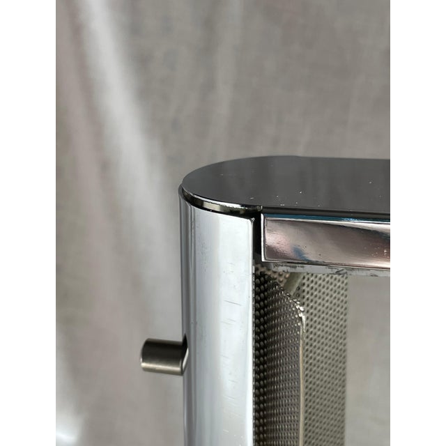 1980s Vintage Wall Lights in Chrome and Sandblasted Glass, 1980s, Set of 2 For Sale - Image 5 of 12