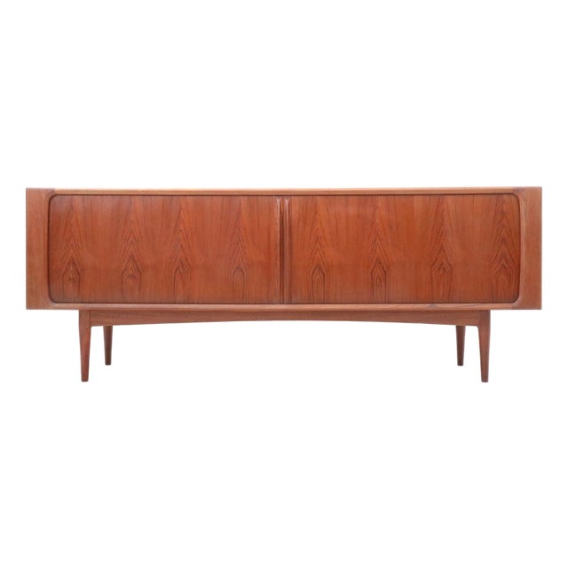 Mid-Century Modern Danish Teak Sideboard with Roll-Up Doors from Bernhard Pedersen & Søn, 1960s For Sale