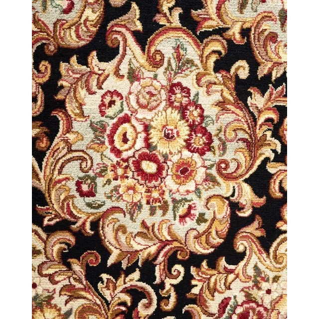 Traditional Mogul, One-of-a-Kind Hand-Knotted Area Rug in Black, 8' 2" x 10' 0" For Sale - Image 3 of 8