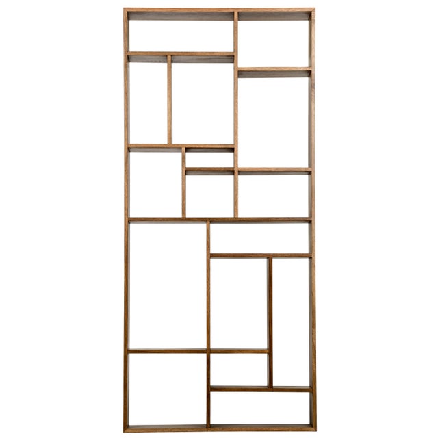 2020s Malic Dark Walnut Geometric Bookcase For Sale - Image 5 of 5