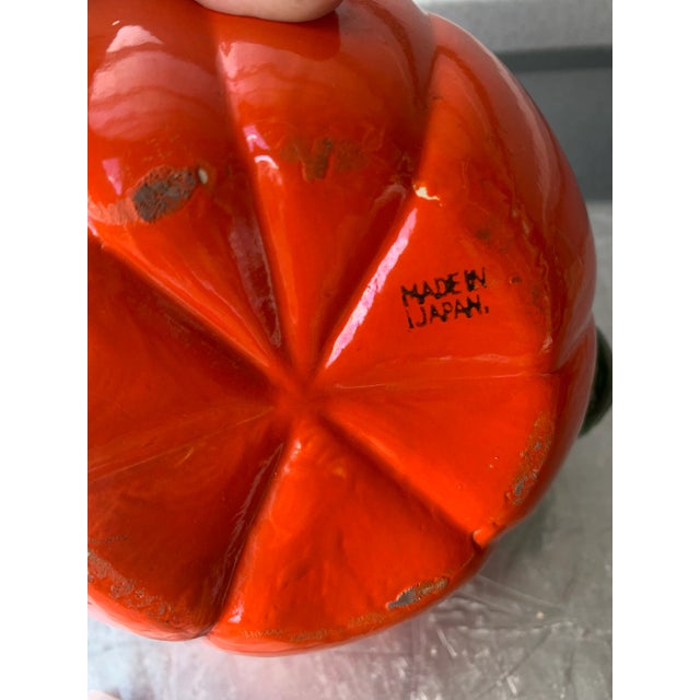 Red Mid 20th Century Ceramic Tomato Tea Pot Made in Japan For Sale - Image 8 of 10