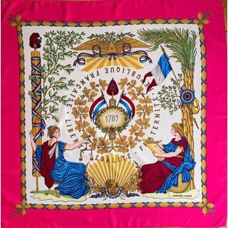Hermès République Française 1989 Silk Scarf Designed by Joachim Metz For Sale