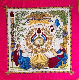 Hermès République Française 1989 Silk Scarf Designed by Joachim Metz