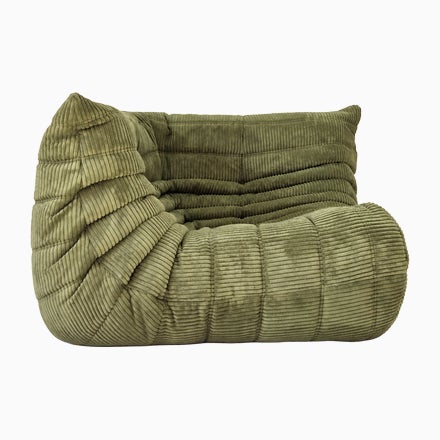 Olive Togo Corner Sofa by Michel Ducaroy for Ligne Roset For Sale - Image 9 of 9