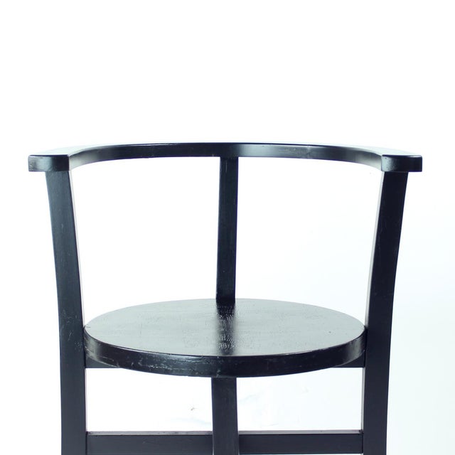 Contemporary Black Oak Club Armchair, Former Czechoslovakia, 1930s For Sale - Image 3 of 14