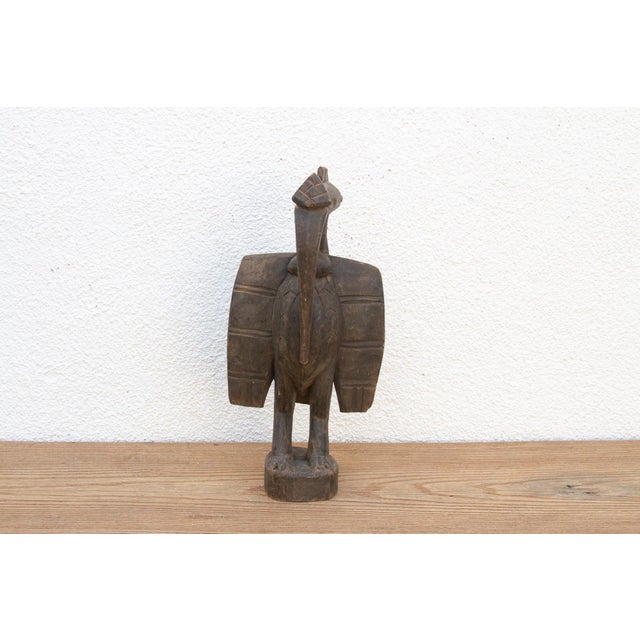 African Mid 20th Century Small Carved Hornbill For Sale - Image 3 of 9