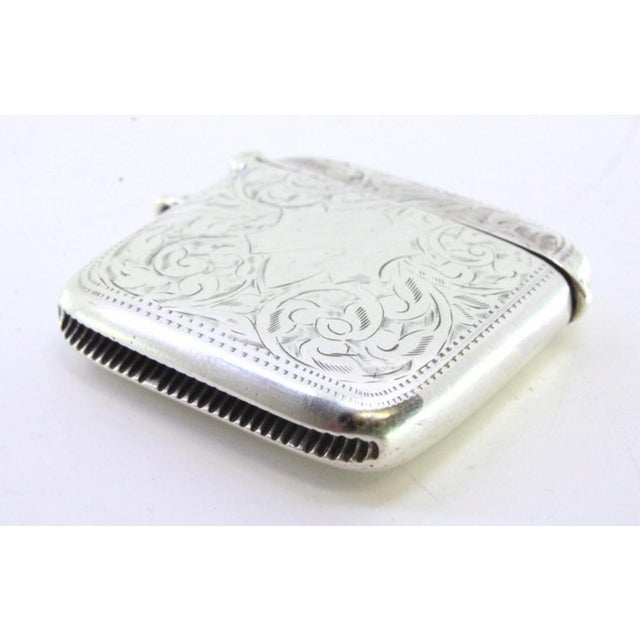 Silver Matchbox with Reliefs and Monogram For Sale - Image 3 of 7