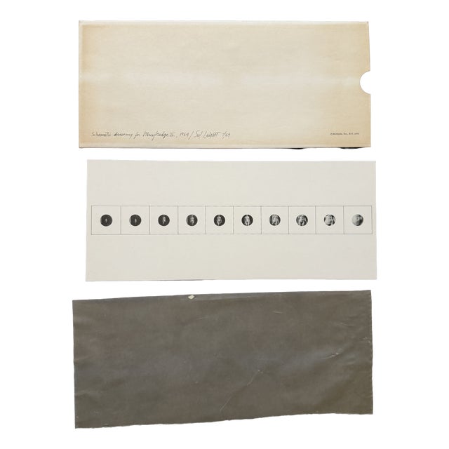 Sol Lewitt, Schematic Drawings for Muybridge II, 1970 Offset Lithograph Photographic Paper, Set of 3 For Sale