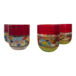 2000s "Murrisa Murano Glass" Glasses- Set of 4