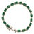9 Carat Emerald Cut Emerald and Diamond Tennis Bracelet 14 Karat White Gold For Sale